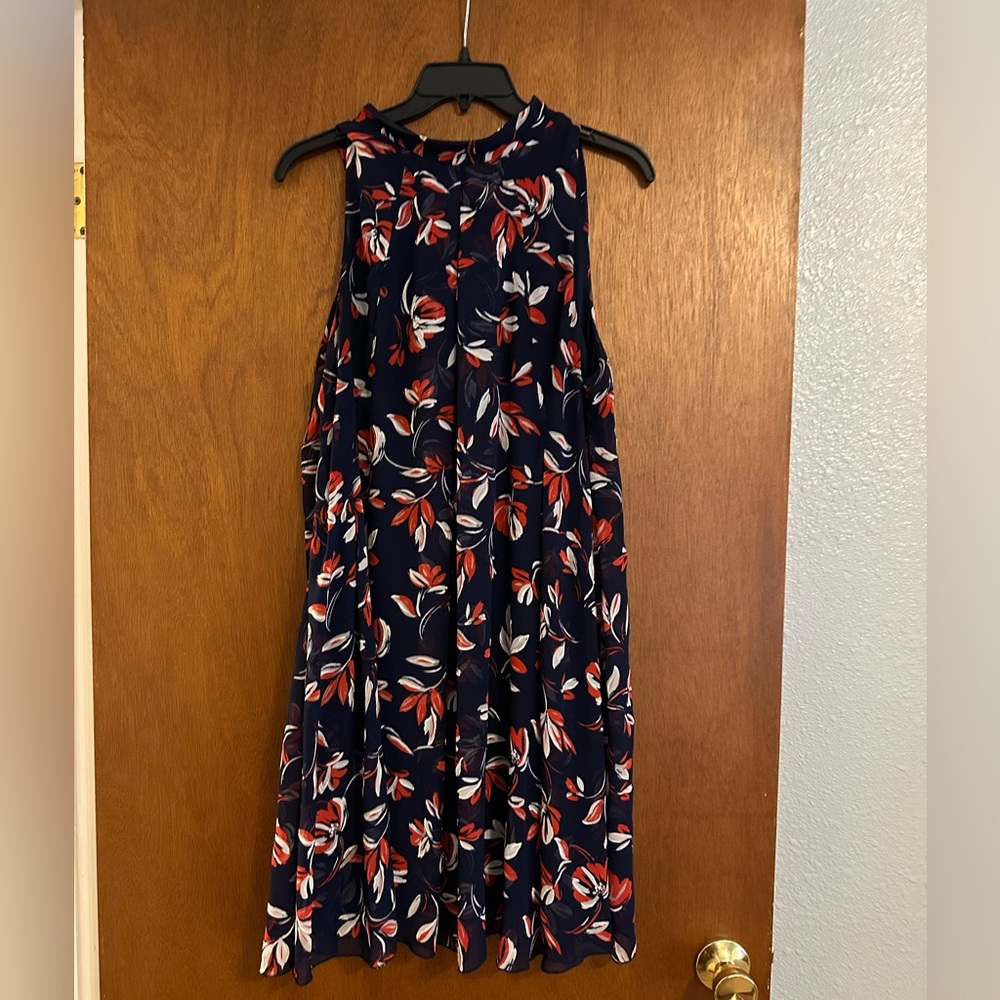 Signature by Robbie Bee Navy Floral Midi Dress